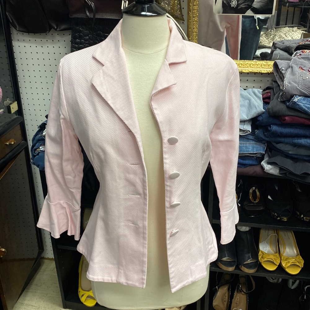 Alain Figaret Pink Cotton Jacket - Size 40